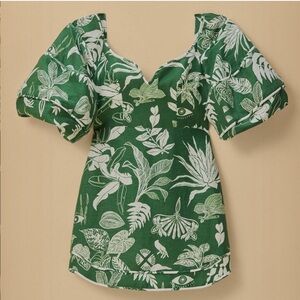 FARM Rio Forest Soul Green Mini Dress